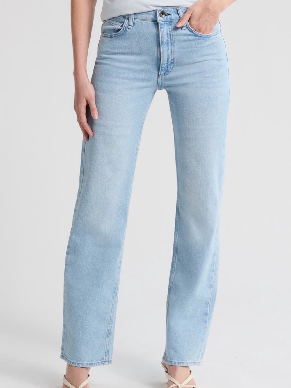 rag & bone Light Wash Straight Leg Jeans